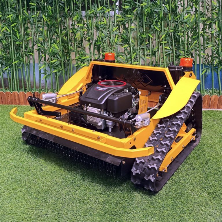 cordless track-mounted bush trimmer for river levee
