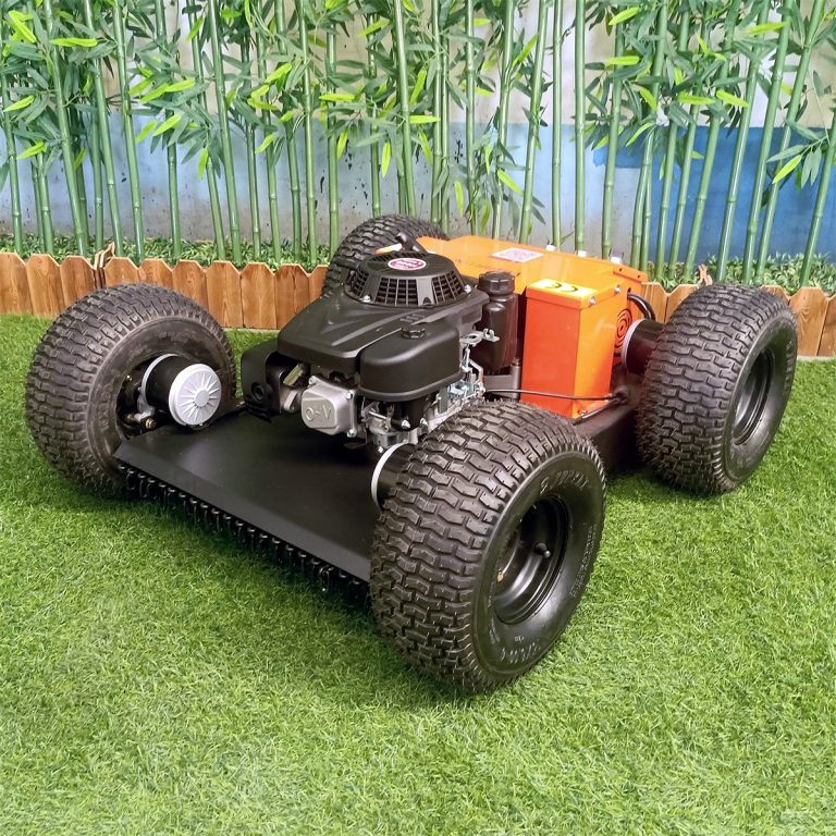 remote controlled crawler lawn grass cutter for house yard