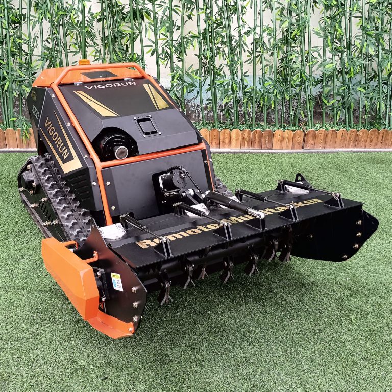 agricultural robotic gasoline 1000mm cutting width crawler remote slasher mower