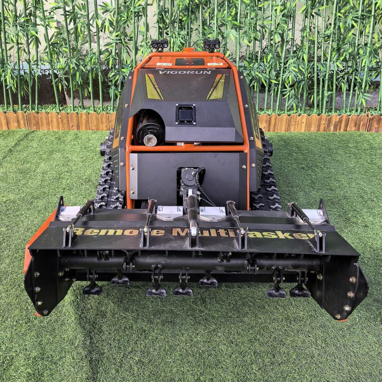 CE EPA approved gasoline engine adjustable blade height by remote control tracked remotely controlled brush mulcher